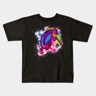 Pop Art Colorful Horse Kids T-Shirt